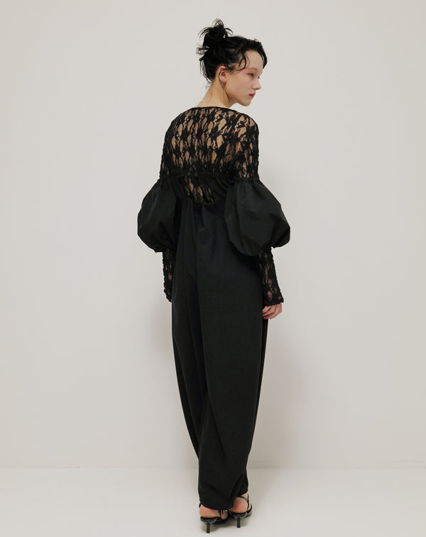 2WAY JUMPSUIT WITH RIBBON