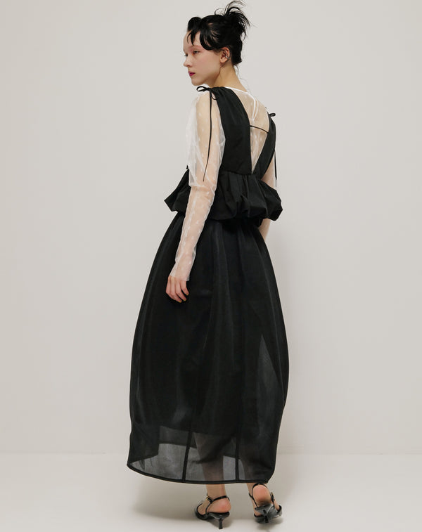 ROUNDED SHEER SKIRT