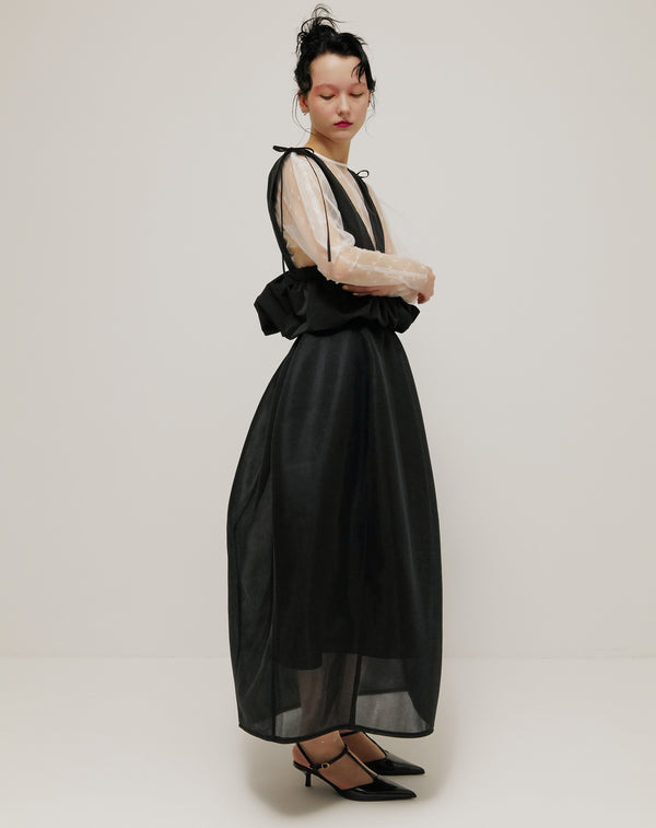 ROUNDED SHEER SKIRT