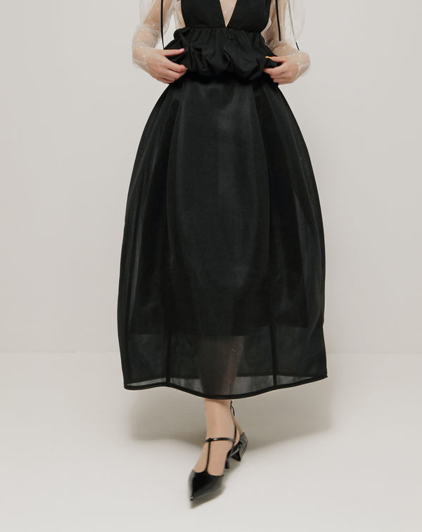 ROUNDED SHEER SKIRT