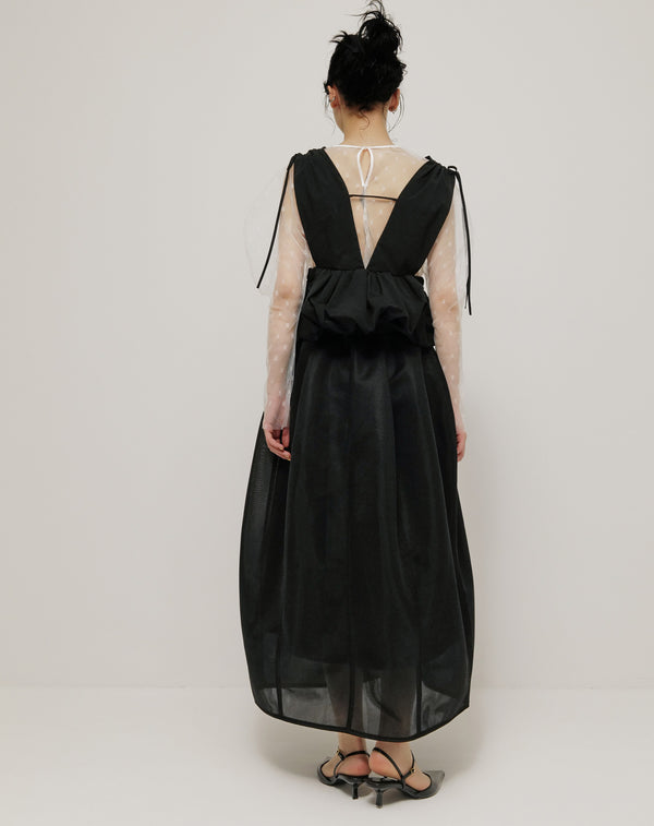 ROUNDED SHEER SKIRT