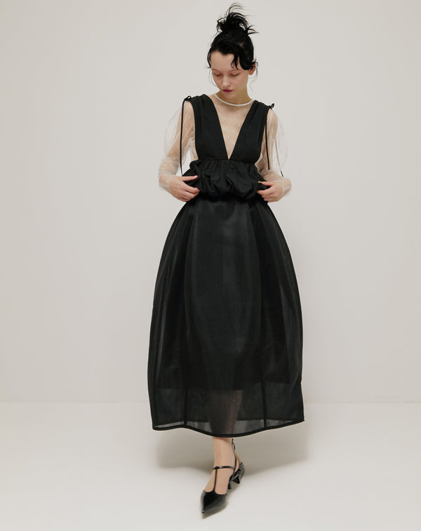 ROUNDED SHEER SKIRT