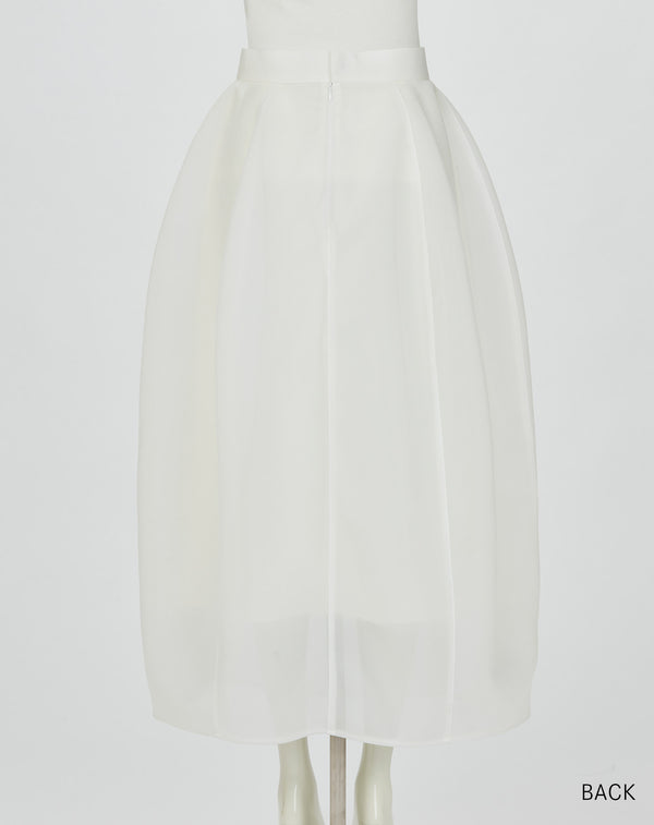 ROUNDED SHEER SKIRT