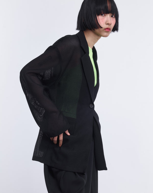 MESH WAIST FITTED JACKET