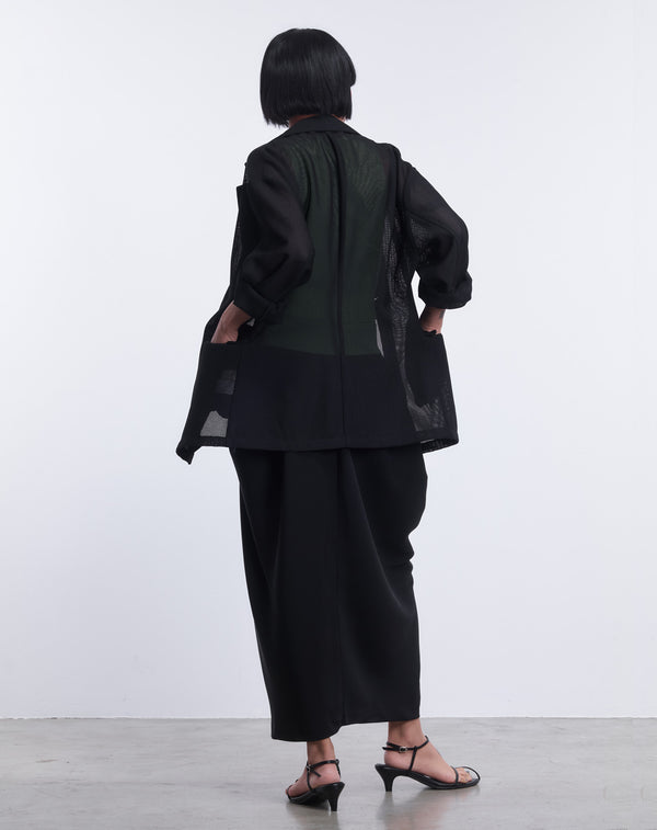 MESH WAIST FITTED JACKET