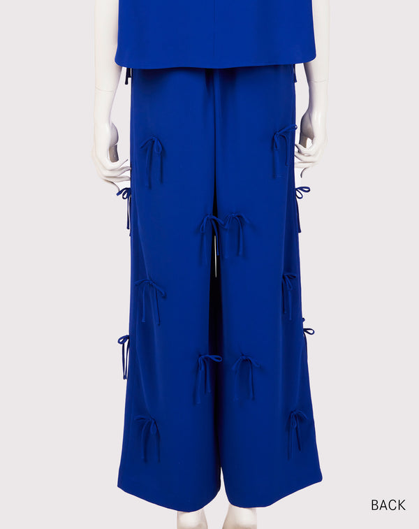 MULTI STRING BOW WIDE-LEG PANTS
