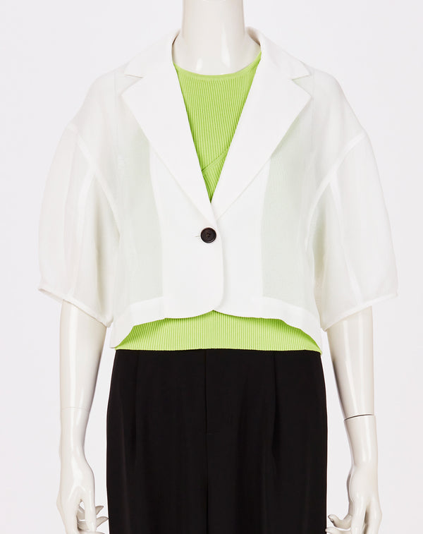 MESH CURVED SLEEVE JACKET