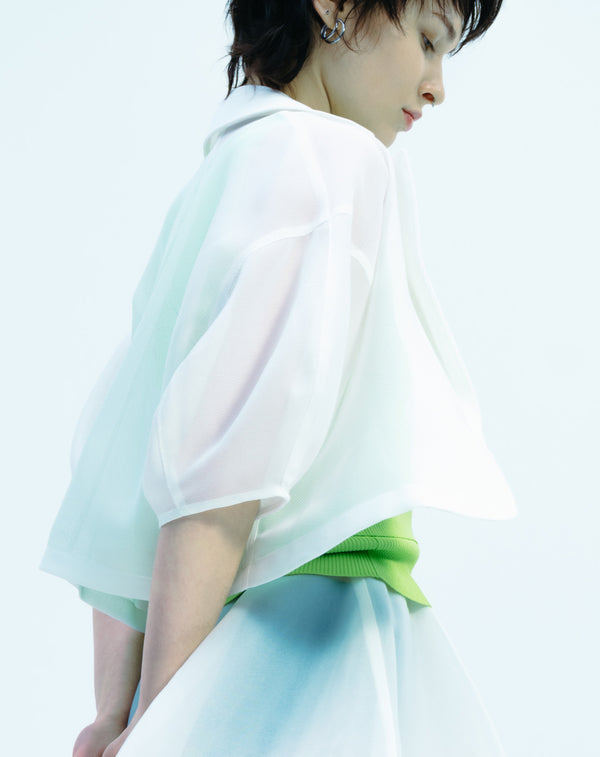 MESH CURVED SLEEVE JACKET