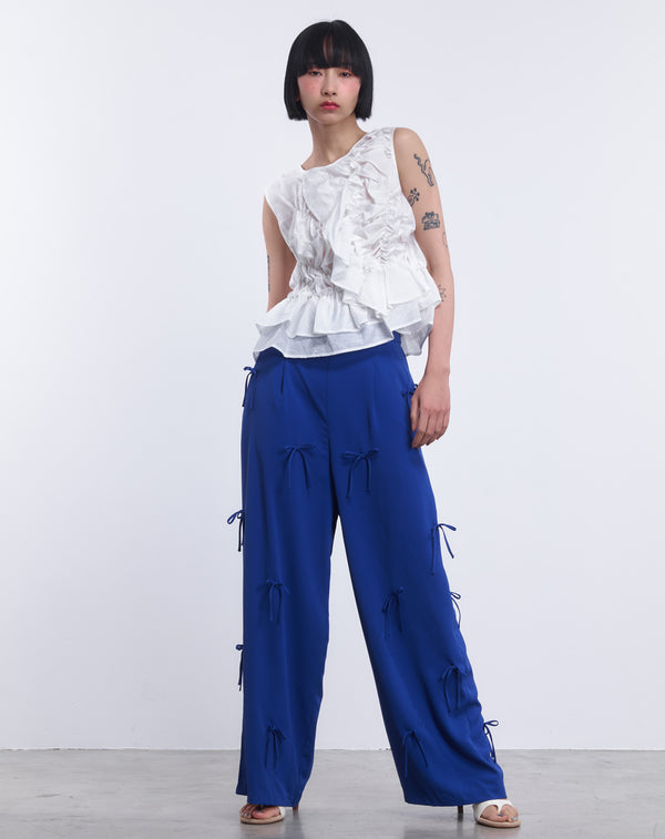 ASYMMETRIC RUFFLE BLOUSE