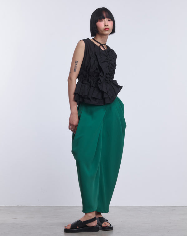 ASYMMETRIC RUFFLE BLOUSE