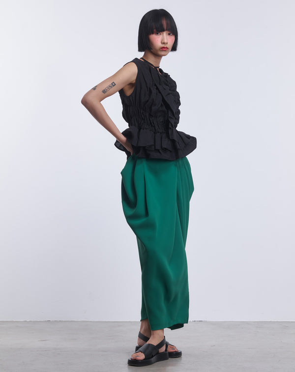 ASYMMETRIC RUFFLE BLOUSE
