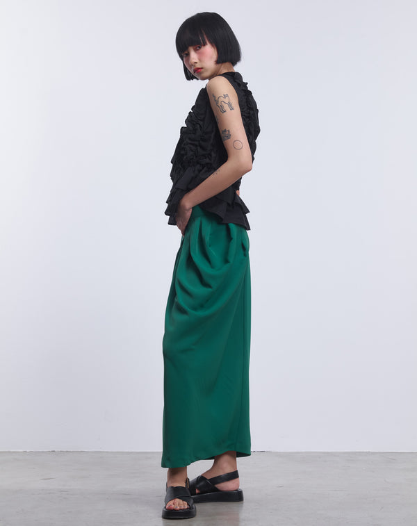 ASYMMETRIC RUFFLE BLOUSE