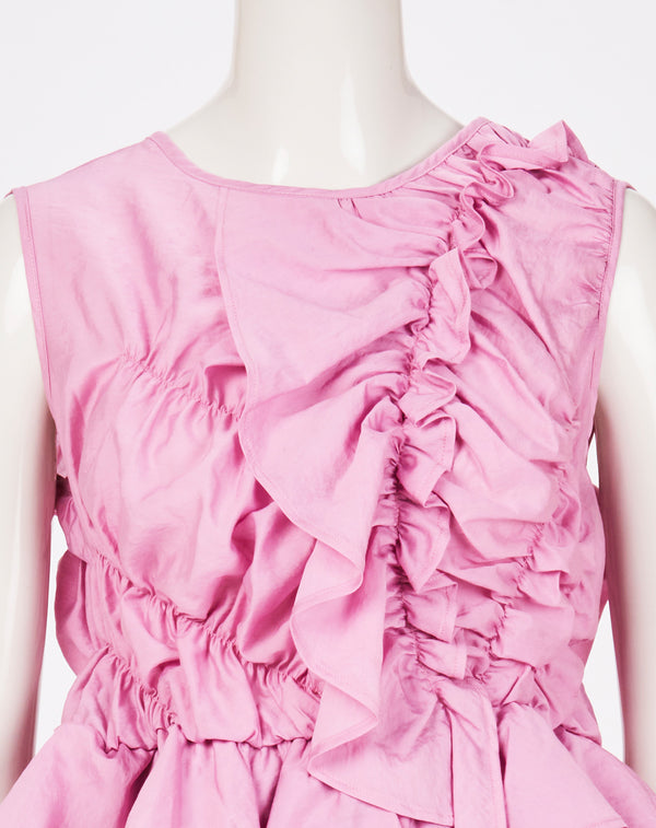 ASYMMETRIC RUFFLE BLOUSE