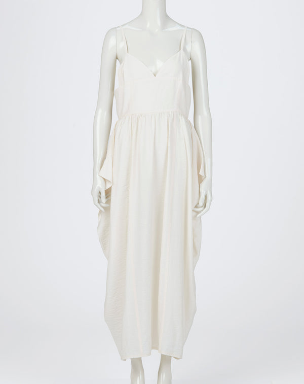 BACKLESS DRAPED MAXI DRESS