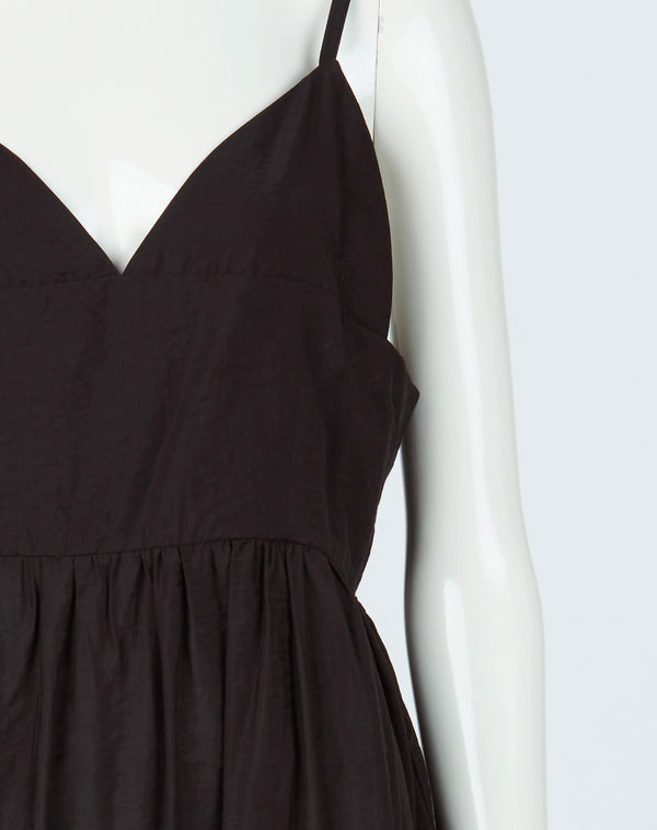 BACKLESS DRAPED MAXI DRESS