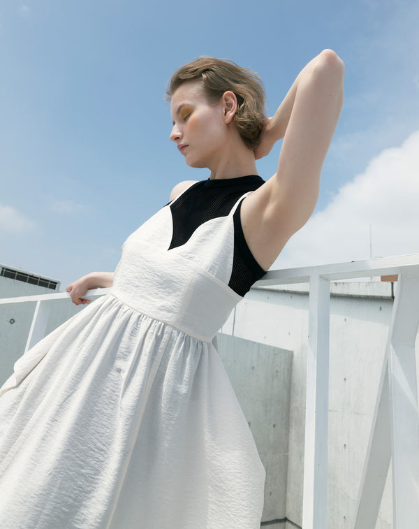 BACKLESS DRAPED MAXI DRESS