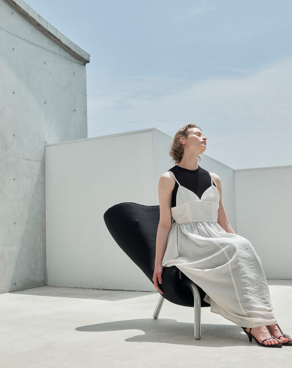 BACKLESS DRAPED MAXI DRESS