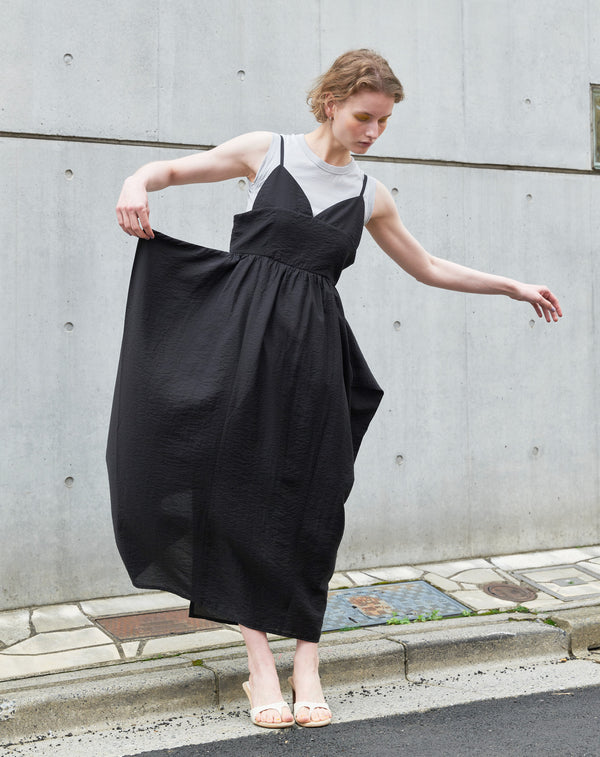 BACKLESS DRAPED MAXI DRESS