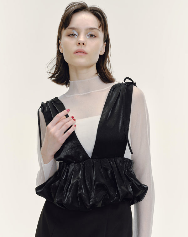 SHINY BALLOON BUSTIER