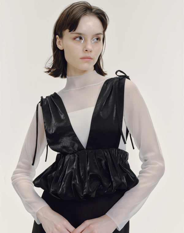 SHINY BALLOON BUSTIER