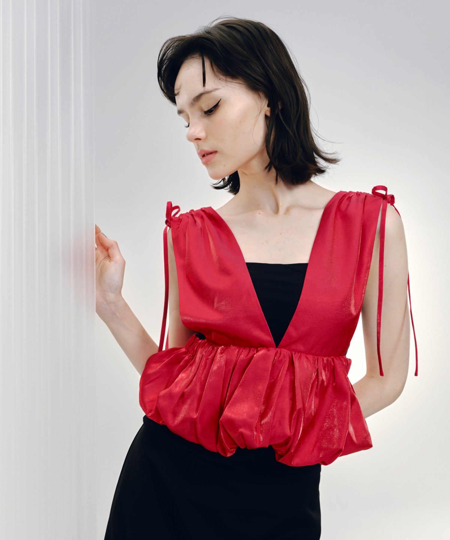 トップス LAEMUSE BALLOON BUSTIER SHINY BALLOON BUSTIER – LAEMUSE