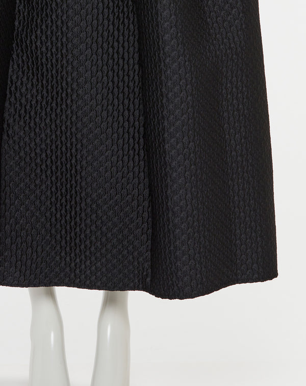 FLOWER JACQUARD FLARED VOLUME SKIRT