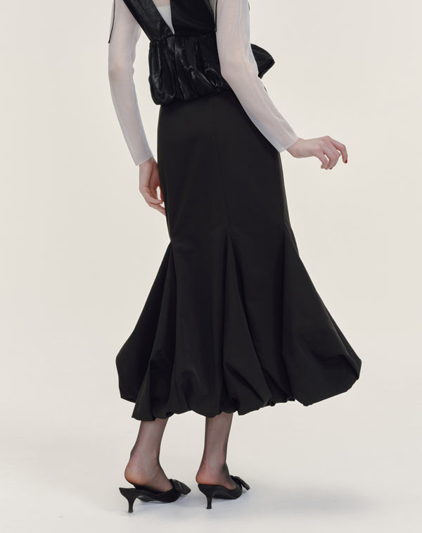 TAFFETA BALLOON MERMAID SKIRT