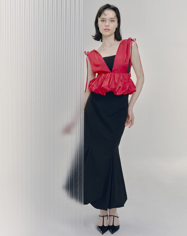 TAFFETA BALLOON MERMAID SKIRT