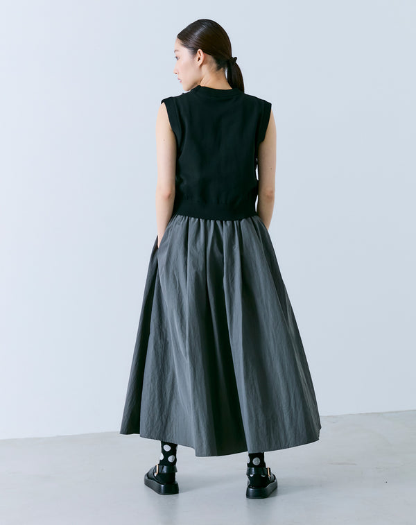 NYLON FLARED SKIRT