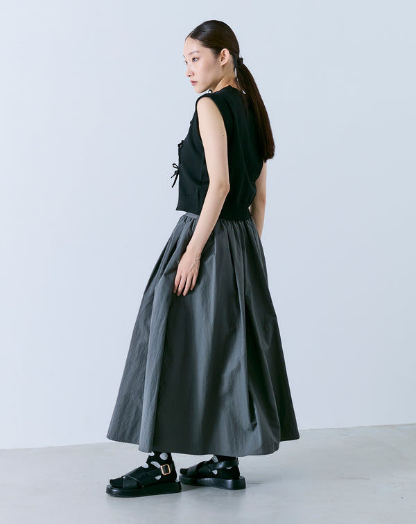 NYLON FLARED SKIRT