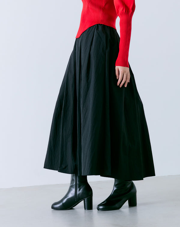 NYLON FLARED SKIRT