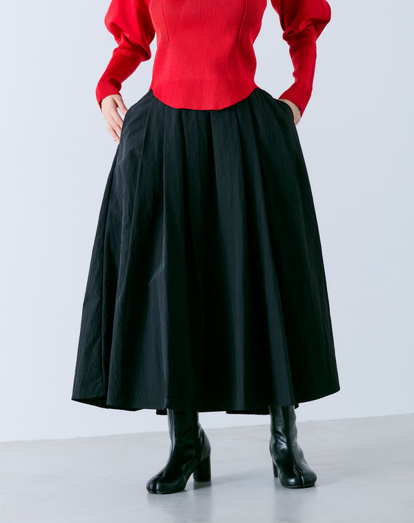 NYLON FLARED SKIRT