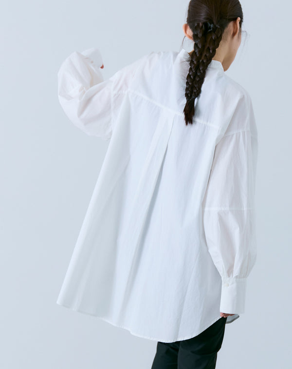 VOLUME SLEEVE BAND COLLAR BLOUSE