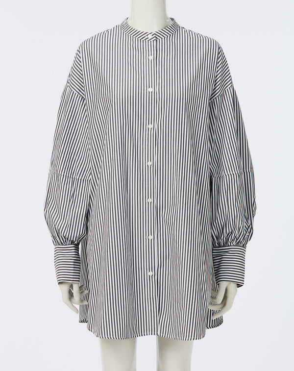 VOLUME SLEEVE BAND COLLAR BLOUSE