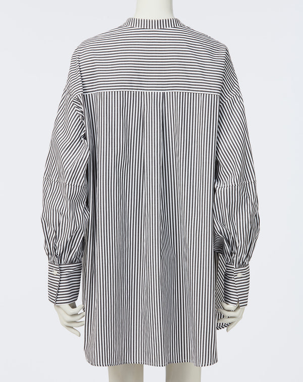 VOLUME SLEEVE BAND COLLAR BLOUSE