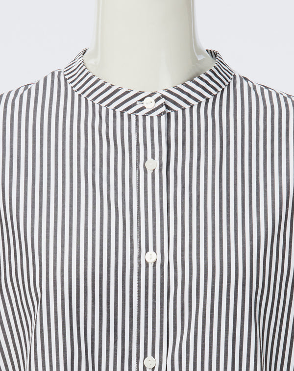 VOLUME SLEEVE BAND COLLAR BLOUSE