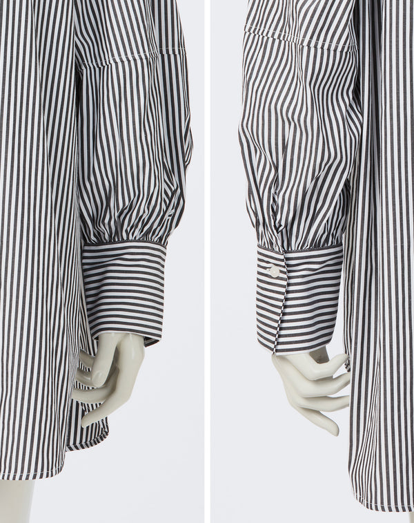 VOLUME SLEEVE BAND COLLAR BLOUSE