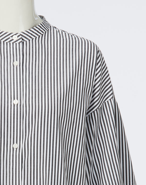 VOLUME SLEEVE BAND COLLAR BLOUSE