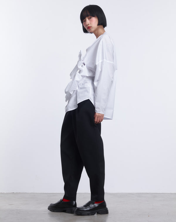 CURVED-SILHOUETTE PANTS