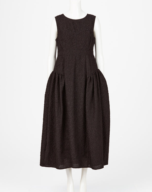 BUSTIER PANEL JACQUARD DRESS