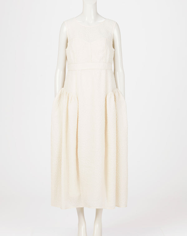 BUSTIER PANEL JACQUARD DRESS