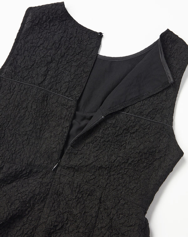 BUSTIER PANEL JACQUARD DRESS