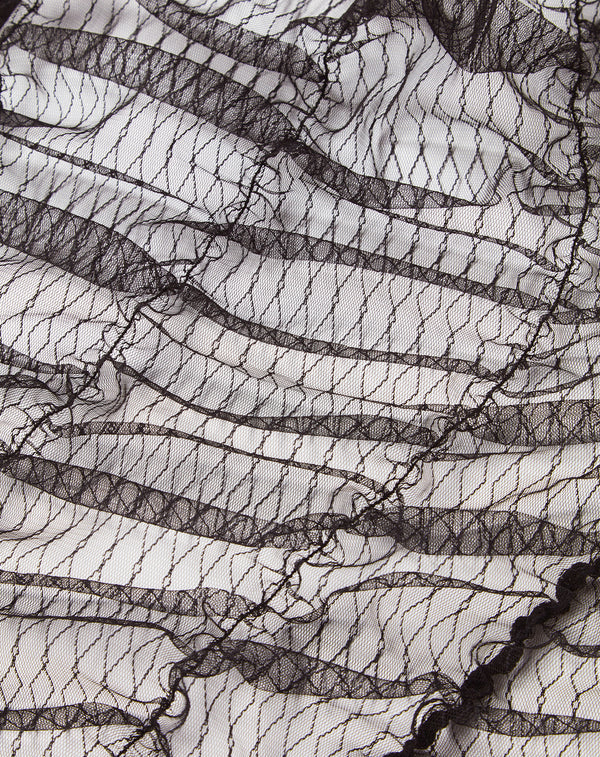 SHIRRING TULLE PULLOVER