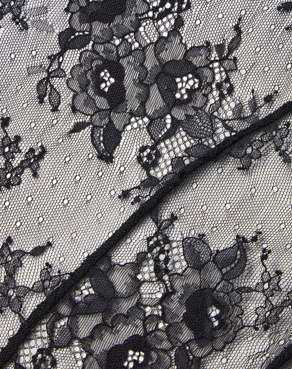 LACE STAND NECK PULLOVER