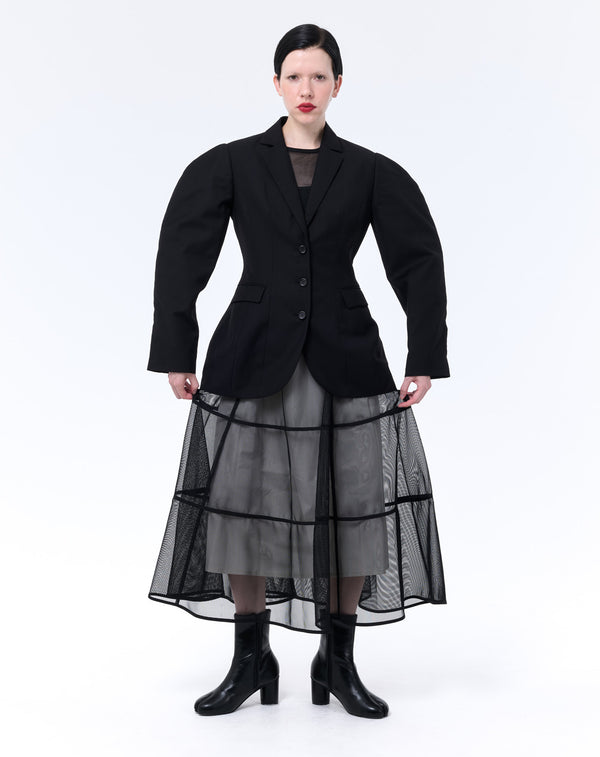 MESH TIERED SKIRT