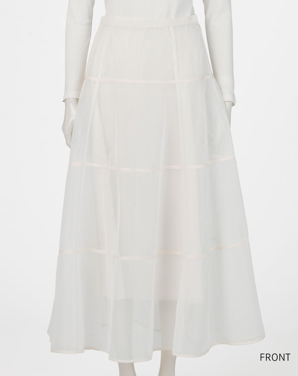 MESH TIERED SKIRT