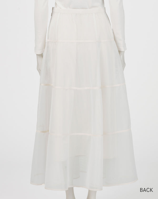 MESH TIERED SKIRT