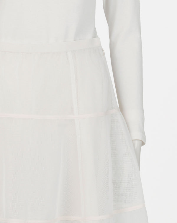 MESH TIERED SKIRT