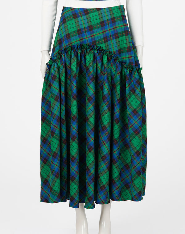 CHECK FLARE SKIRT