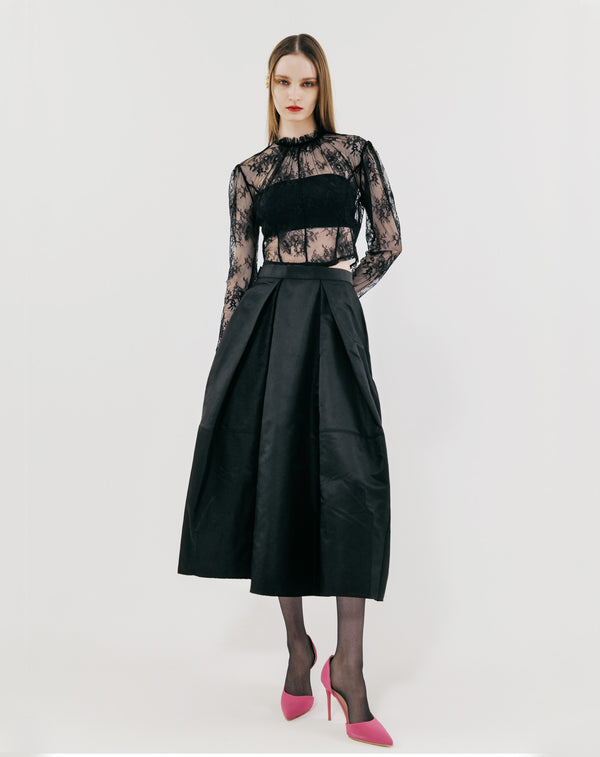 TAFFETA COCOON SKIRT
